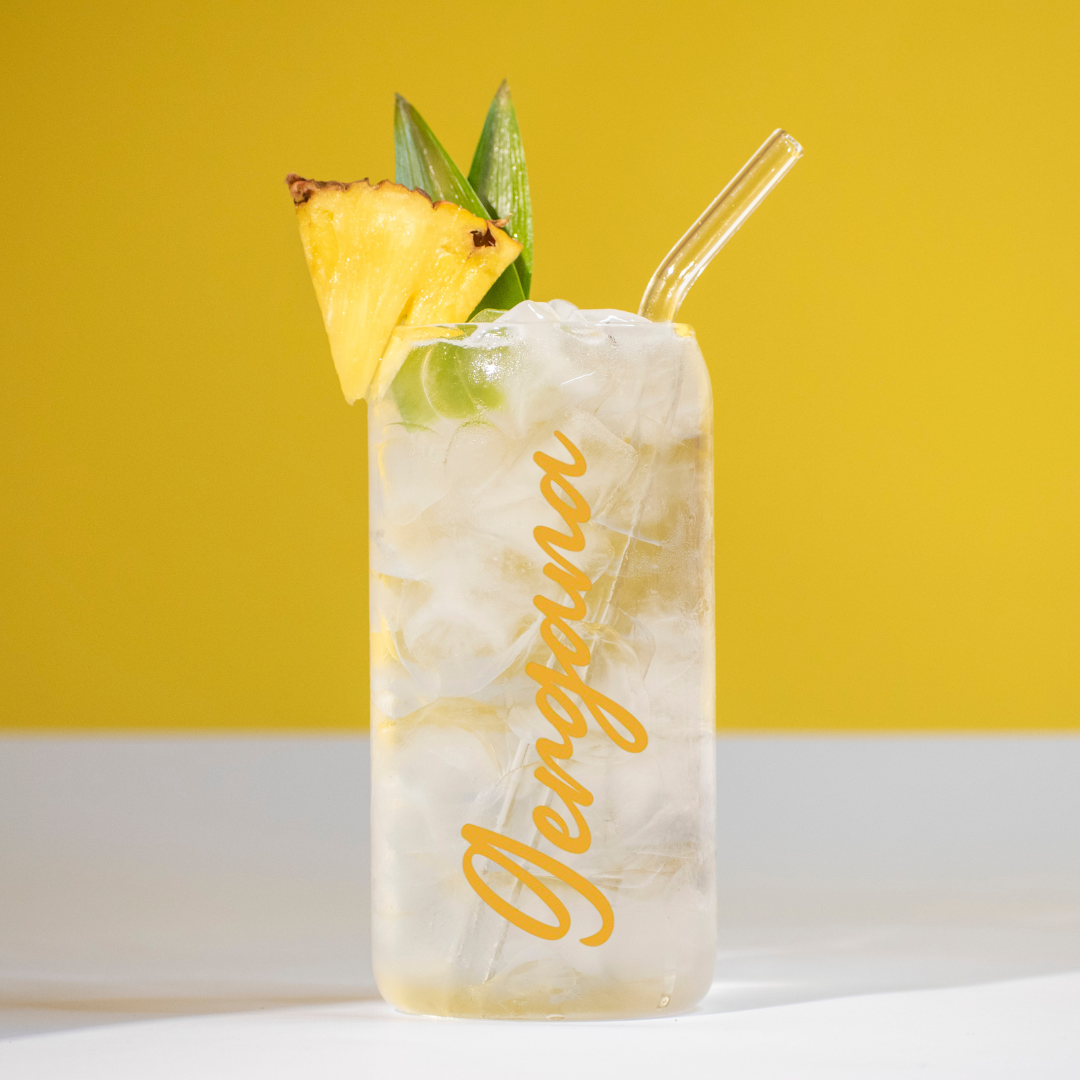 Персонализирана чаша с бамбуков капак и сламка | 500 мл