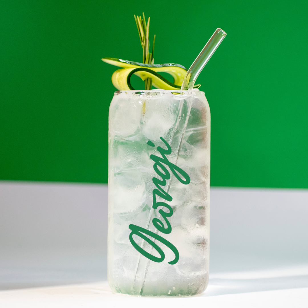 Персонализирана чаша с бамбуков капак и сламка | 500 мл