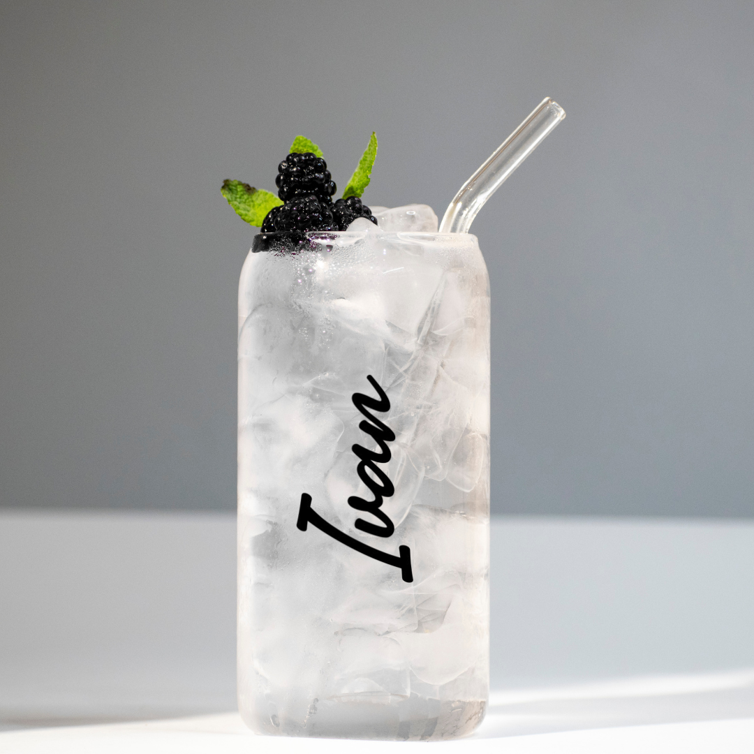 Персонализирана чаша с бамбуков капак и сламка | 500 мл