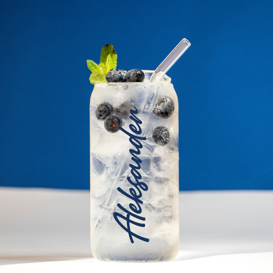 Персонализирана чаша с бамбуков капак и сламка | 500 мл