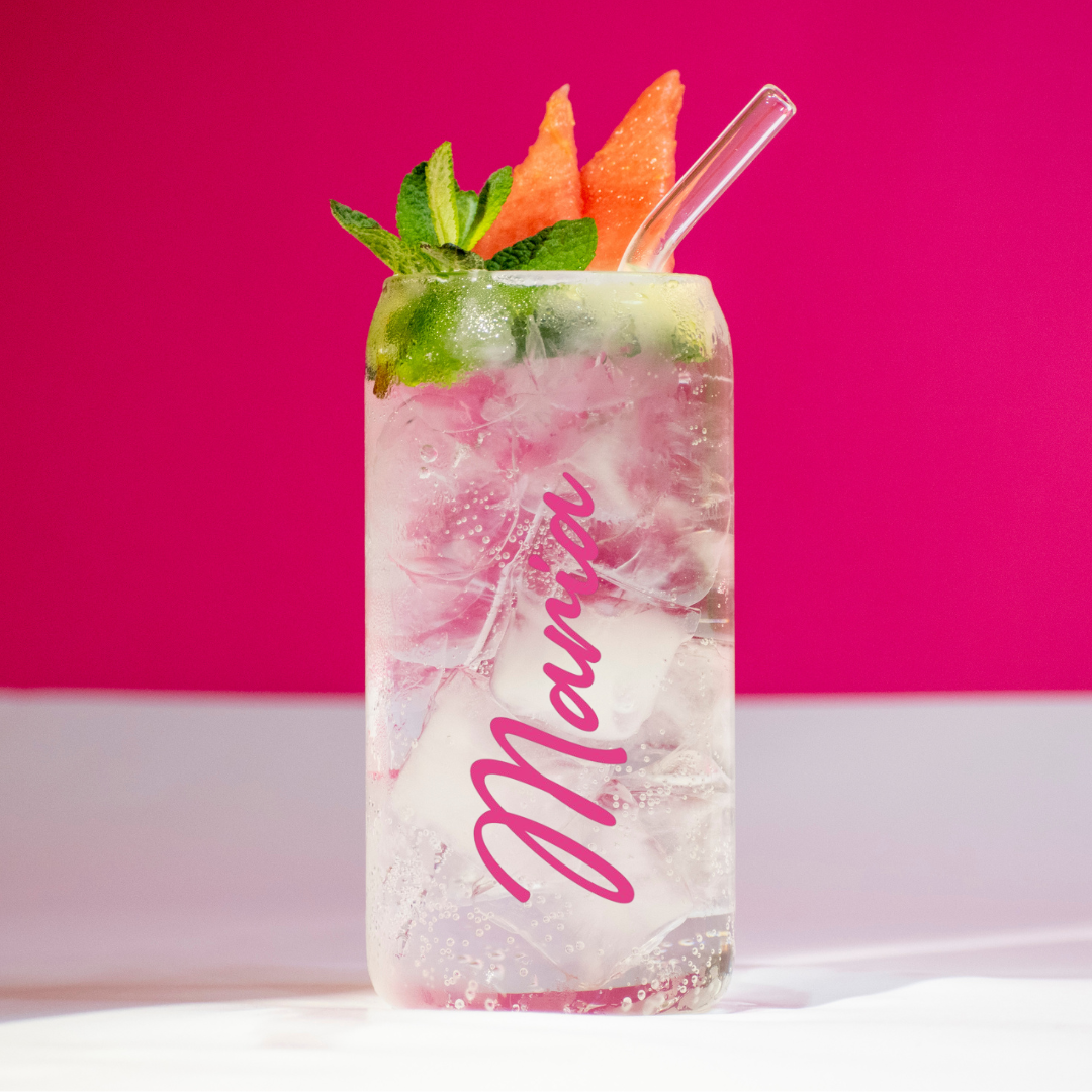 Персонализирана чаша с бамбуков капак и сламка | 500 мл